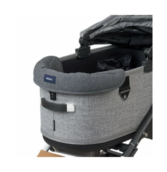 日本AirBuggy 配件 DOME3 / WizX轉角棉質下巴墊-灰色