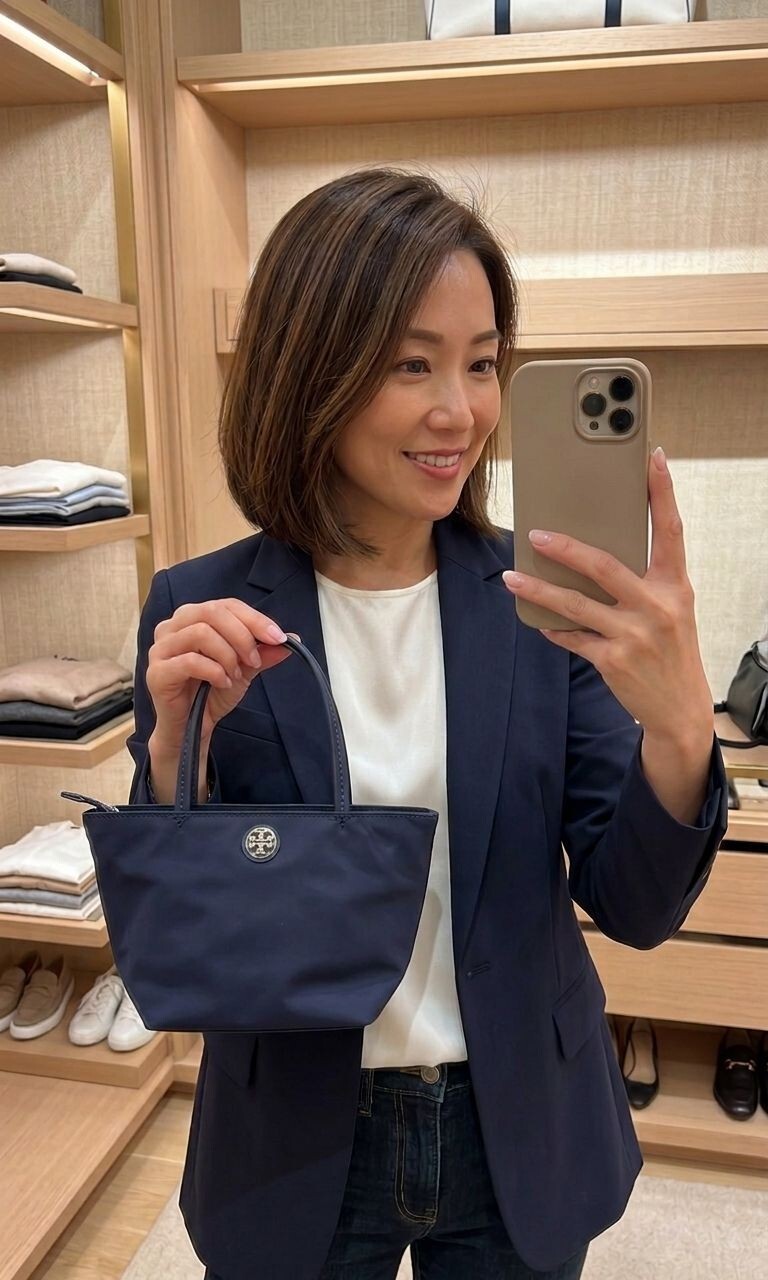 LYS01521 Tory Burch 尼龍輕身迷你Tote Bag