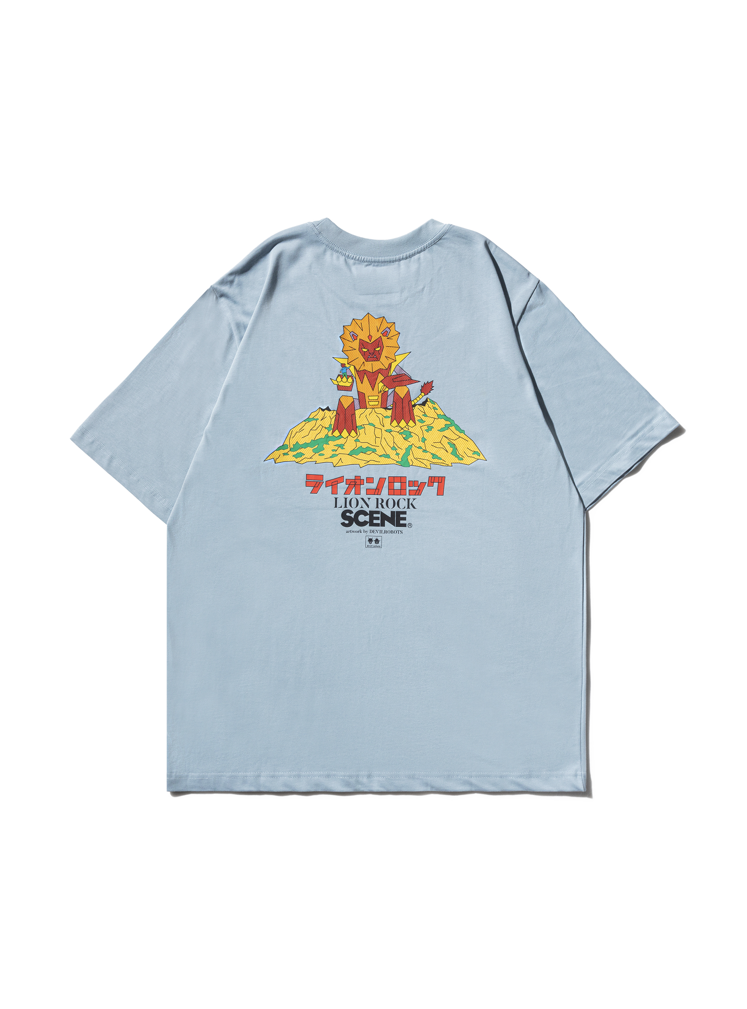 SC x DEVILROBOTS _LION ROCK TEE // BLUE