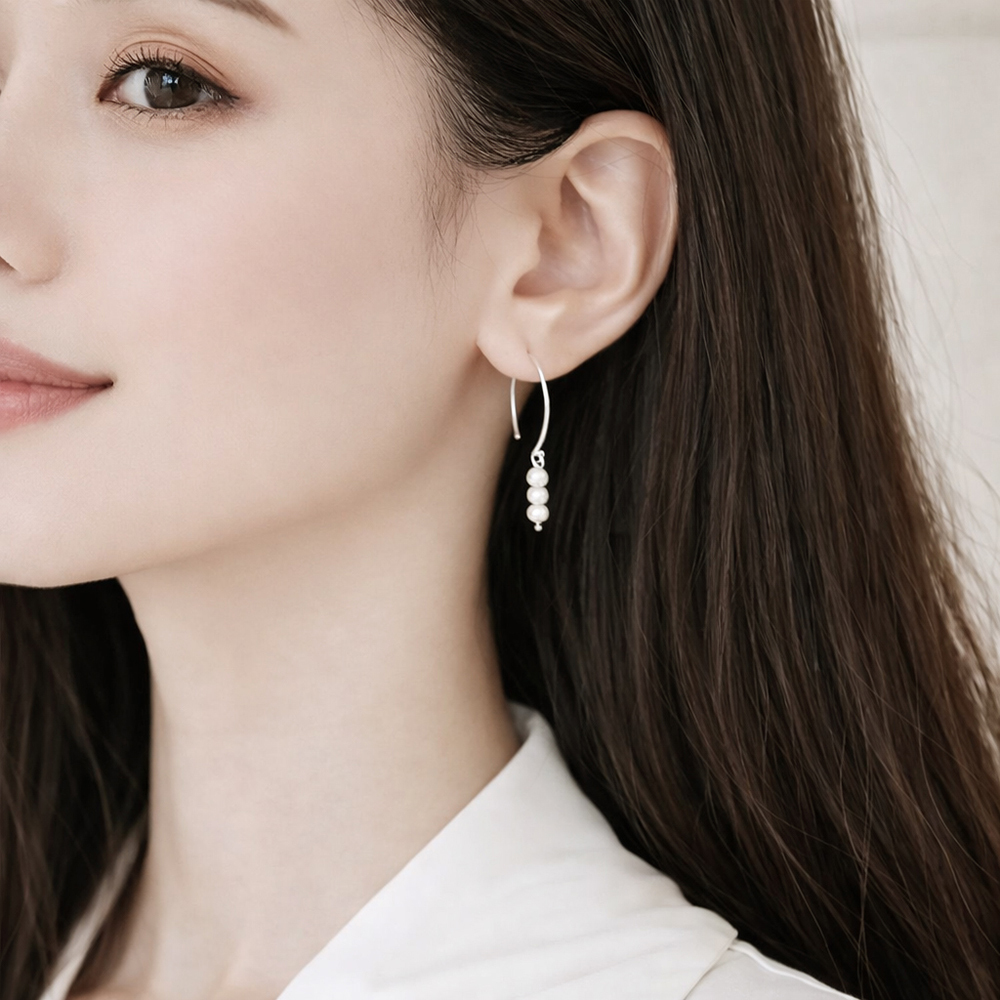 費加洛婚禮純銀耳環(淡水珍珠)/SE601| 珍珠耳環  氣質單品 情人節禮物 伴娘禮 925純銀飾品