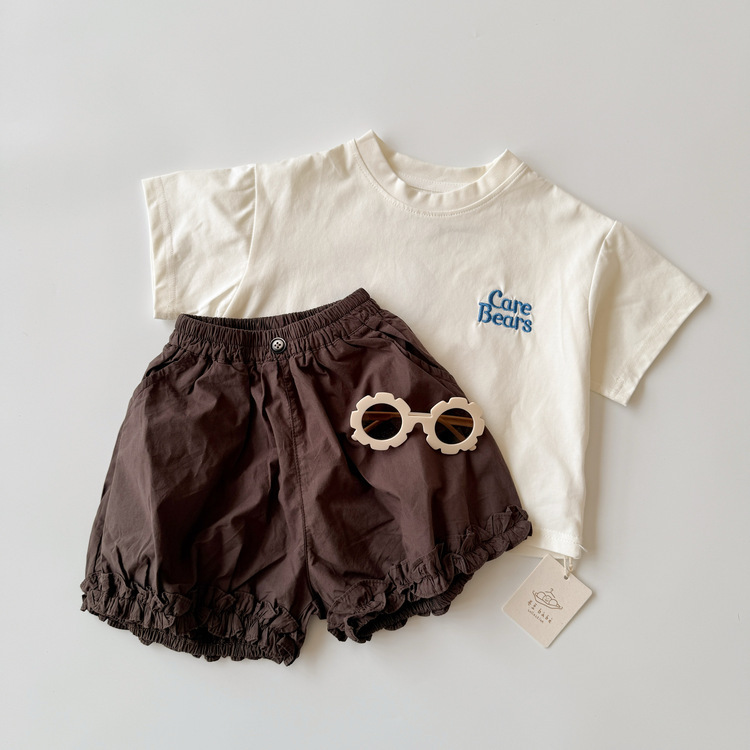 卷邊花苞休閒短褲