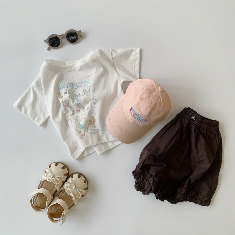 卷邊花苞休閒短褲