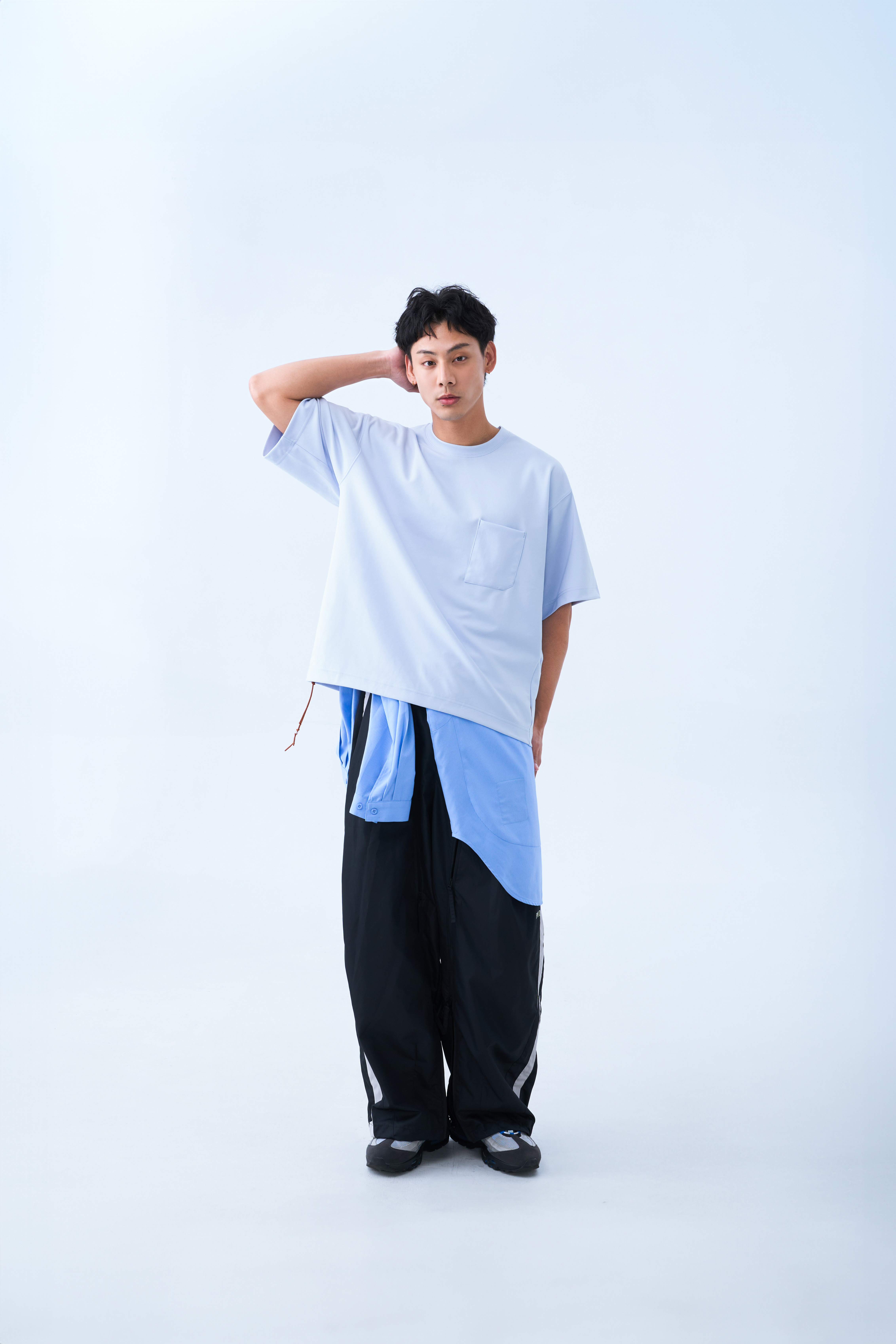 GOOPiMADE SND1 - Basic Pocket Tee (Ver. Sharp) - Blue