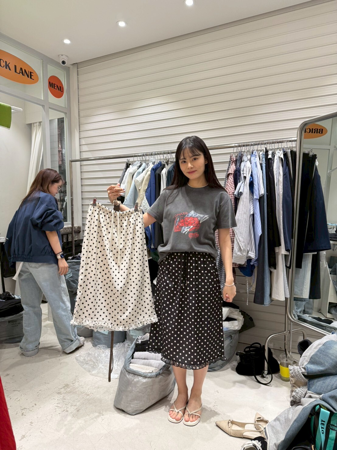 BL6033 絲質點點裙