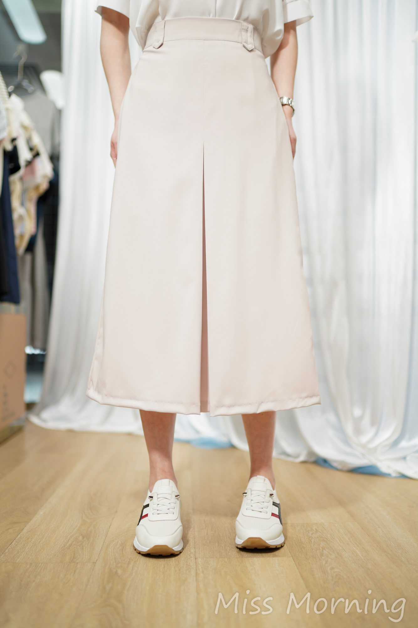 抗皺面料雪紡裙(34125)