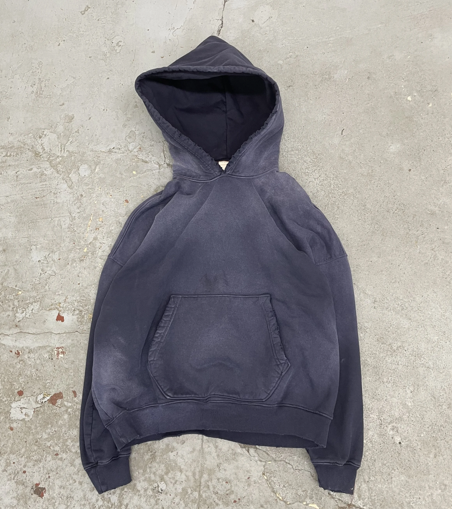 [現貨] MOOJIMOOJI OVERSIZE CROP HOODIE | AGED NAVY INDIGO