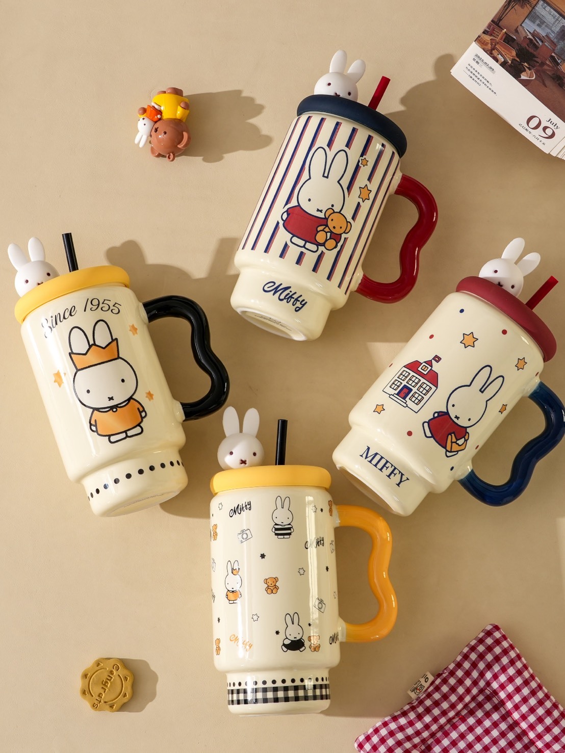 正版授權 MIFFY 大容量 吸管隨手杯 600ML