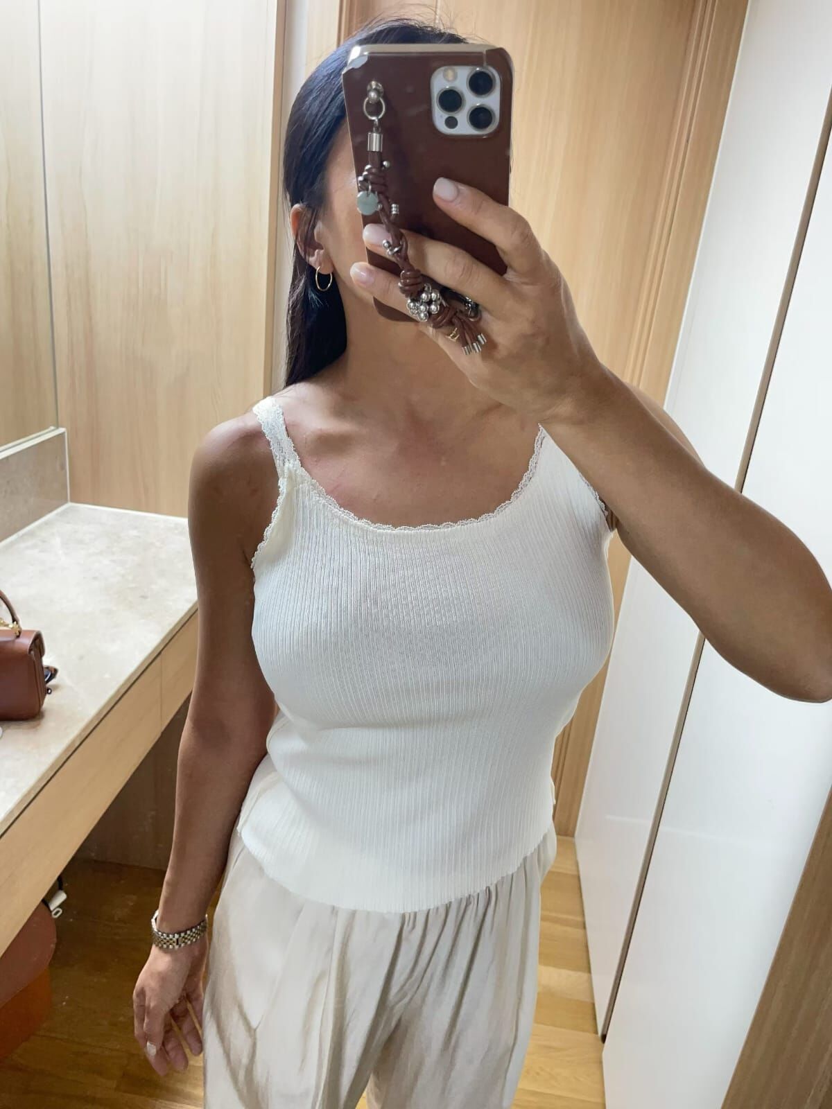 CC53 雲朵蕾絲邊幼肩帶背心套裝（1套3件）