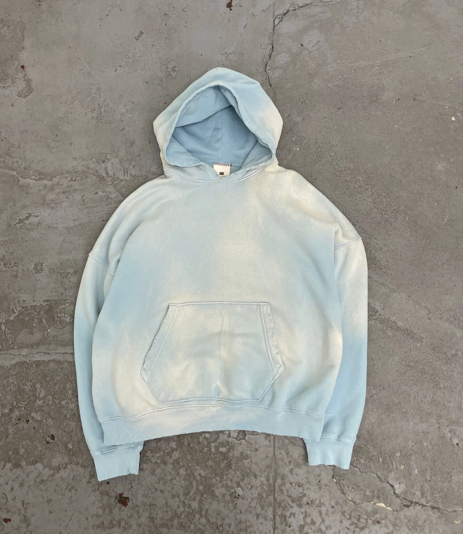 [現貨] MOOJIMOOJI OVERSIZED CROP HOODIE | AGED BABY BLUE