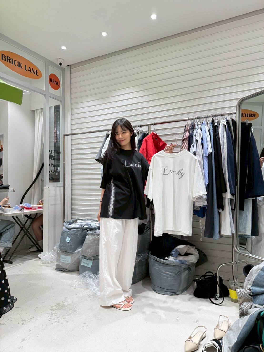 BL6030 幸運字母oversize短袖Tee