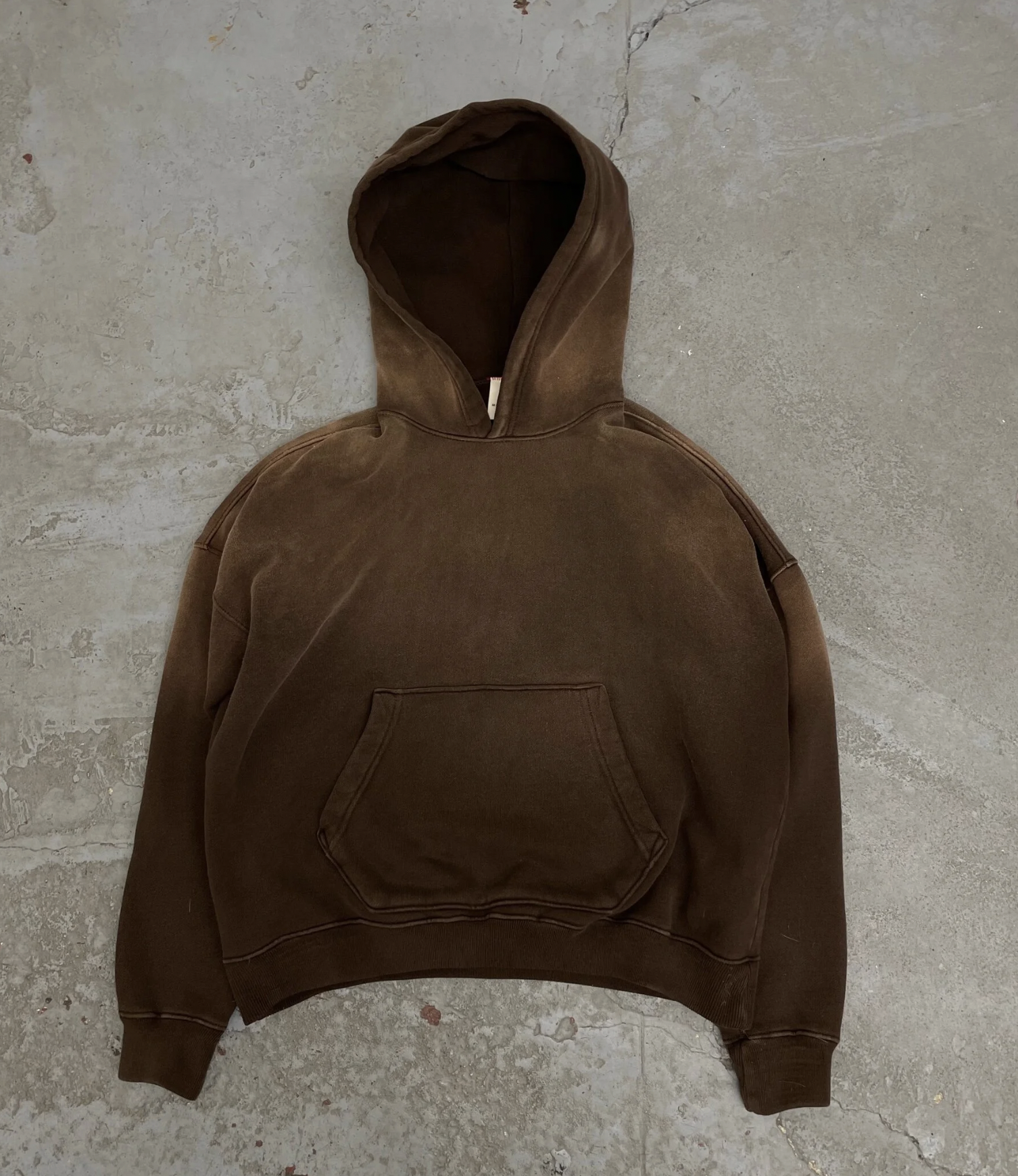 [現貨] MOOJIMOOJI OVERSIZED CROP HOODIE | AGED DARK BROWN