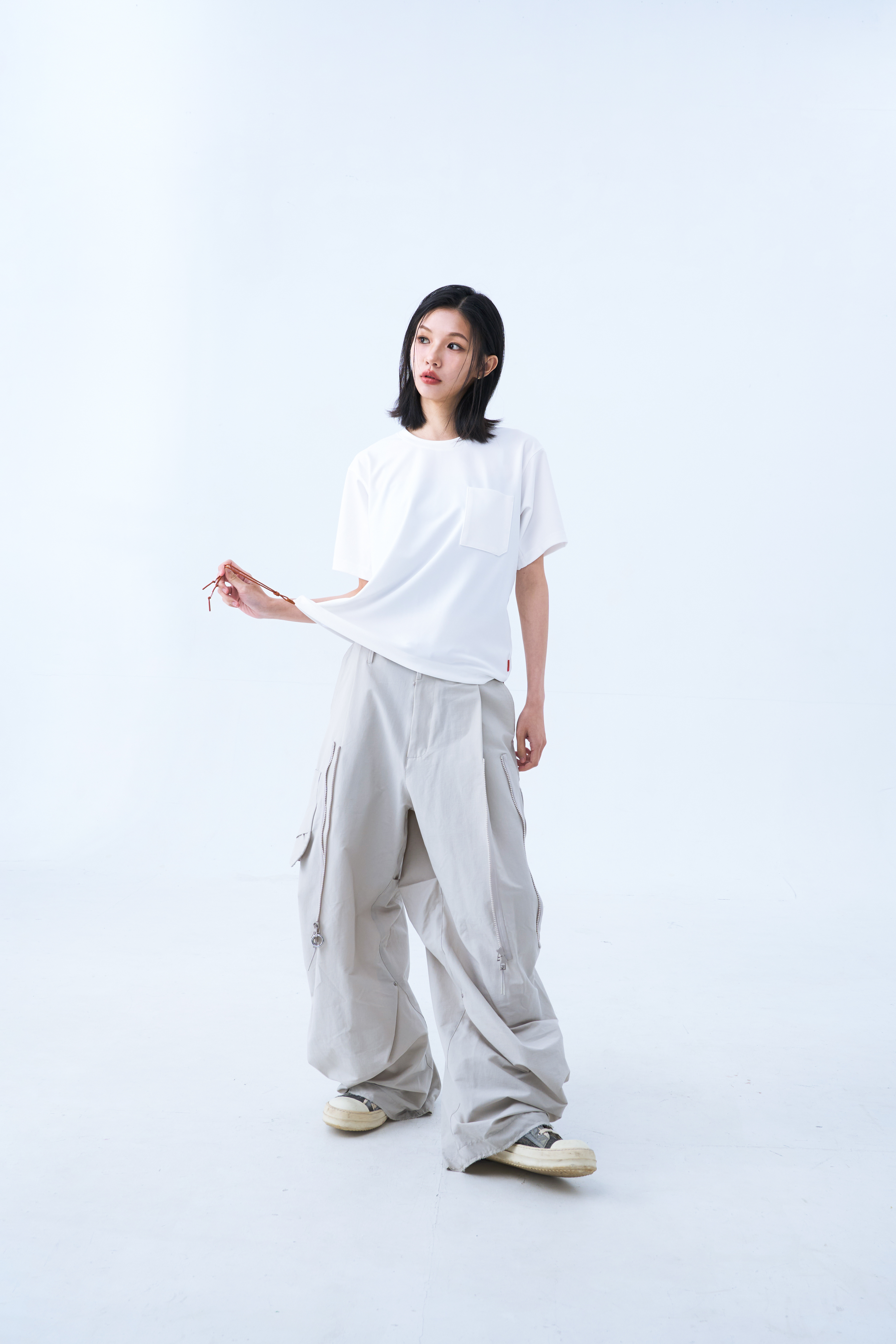GOOPiMADE SND1 - Basic Pocket Tee (Ver. Sharp) - White