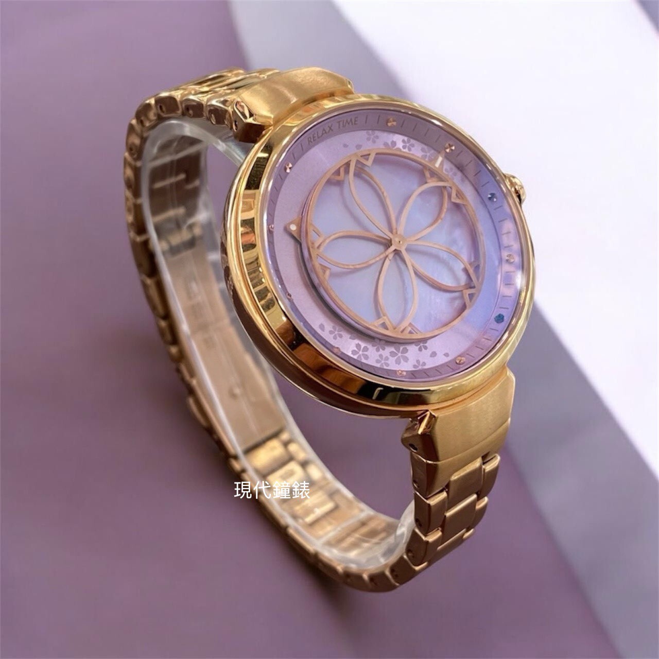 【RELAX TIME】綻放系列RT-72-5(棕)/RT-72-6 (紫) 36mm 現代鐘錶