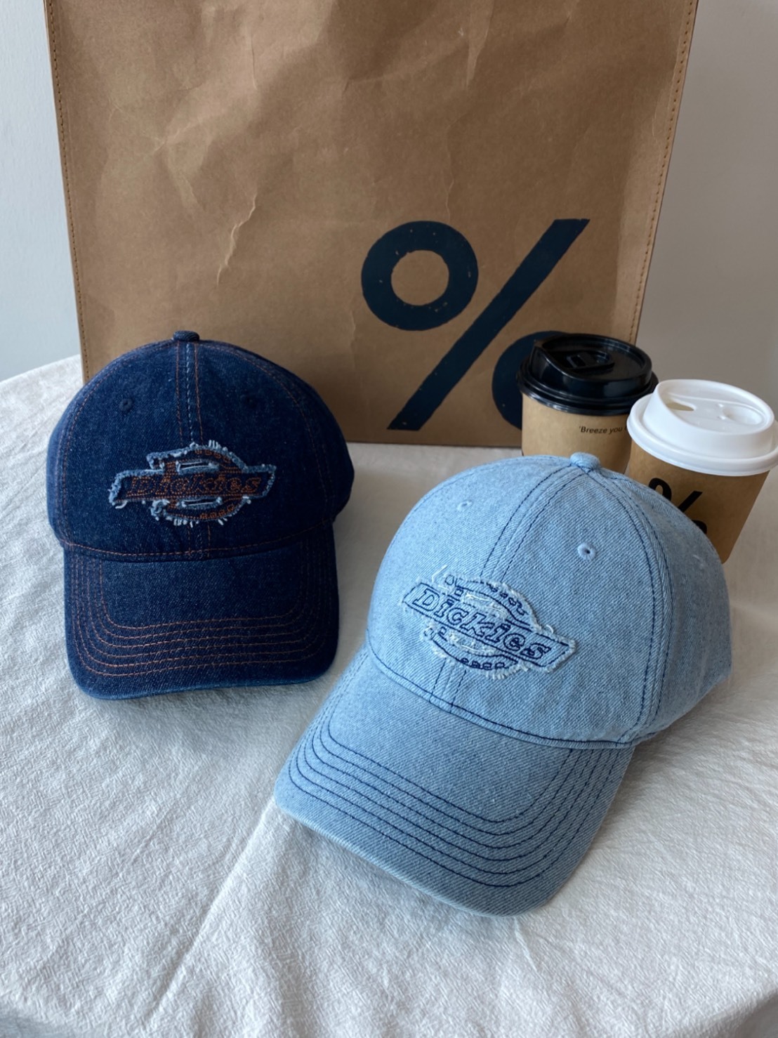 DICKIES 刺繡 水洗牛仔 老帽 男女同款