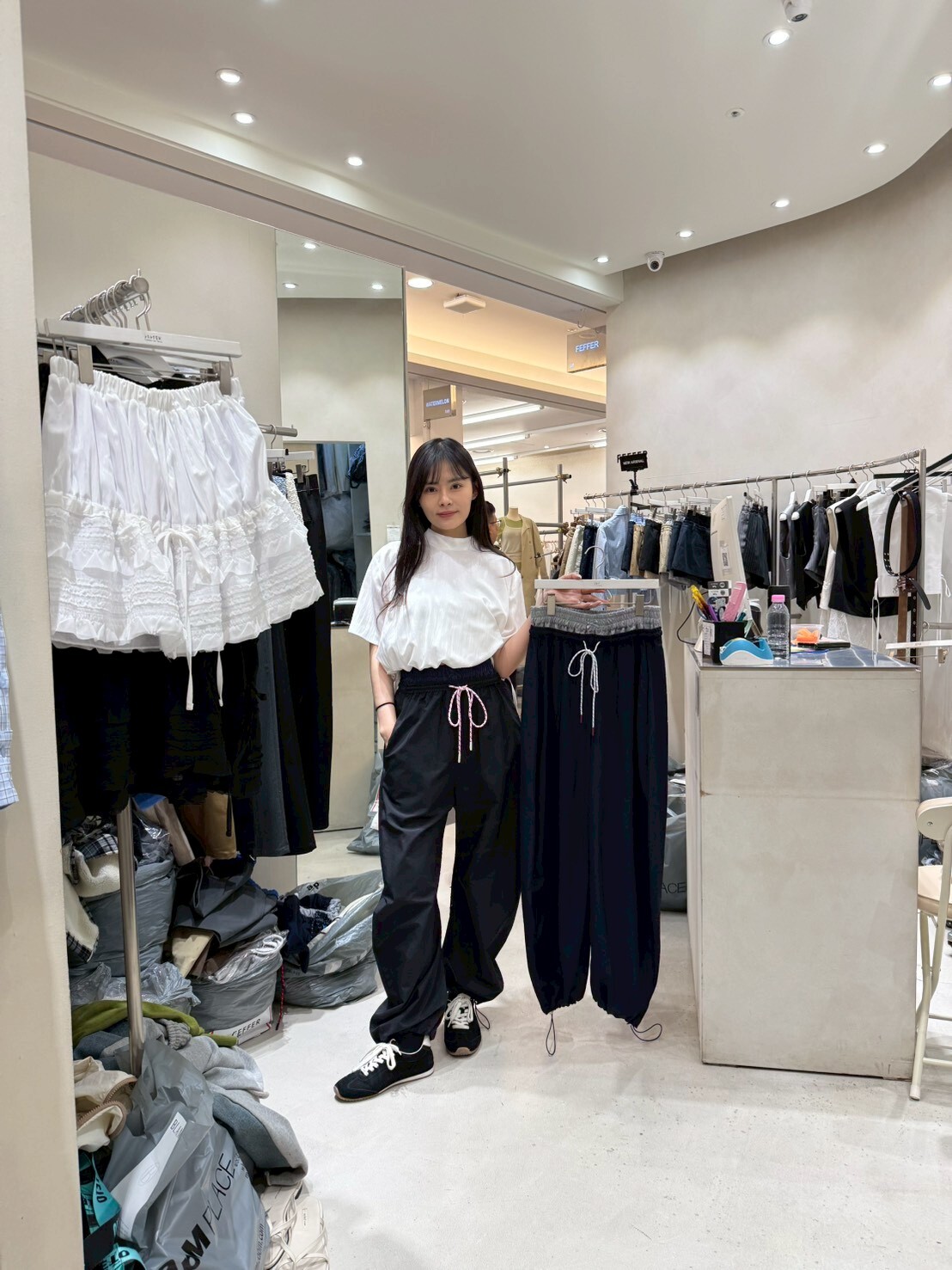 FF6004 撞色雙褲頭運動褲