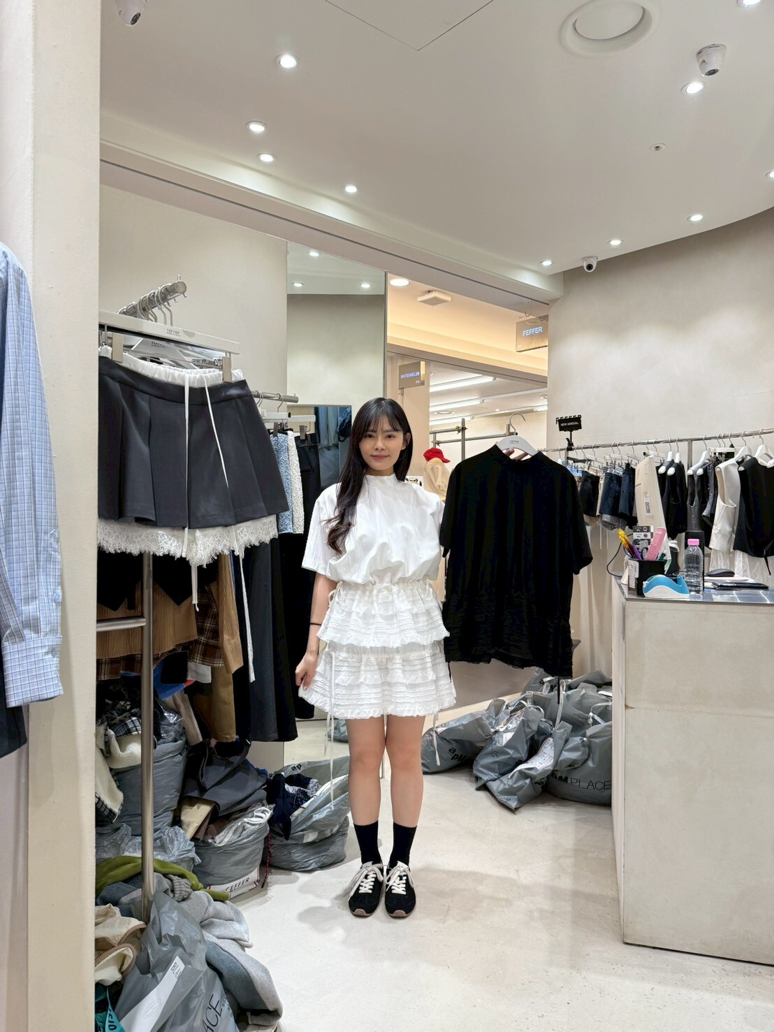 FF6020 壓摺裙擺上衣