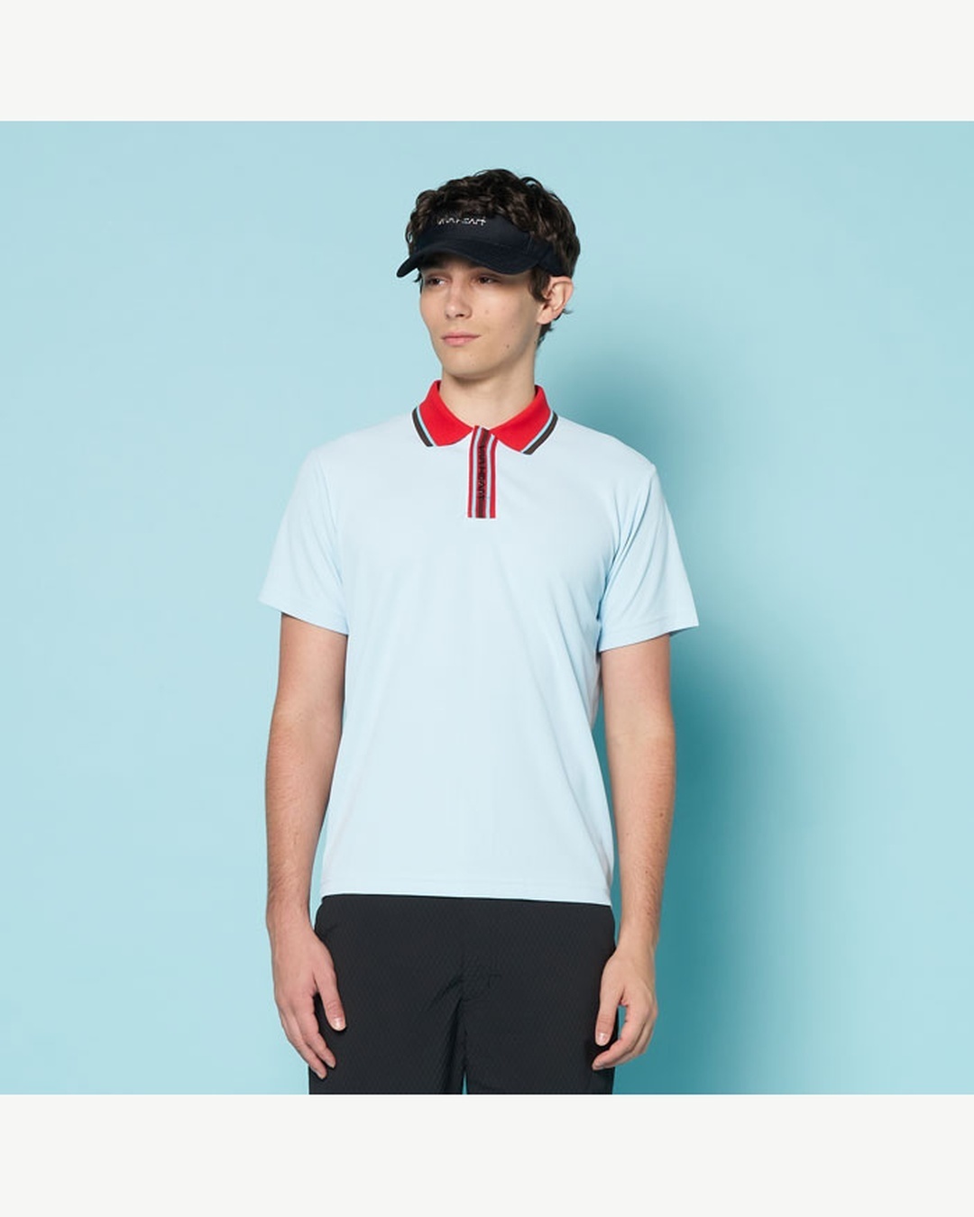 男士-領口線條短袖POLO衫