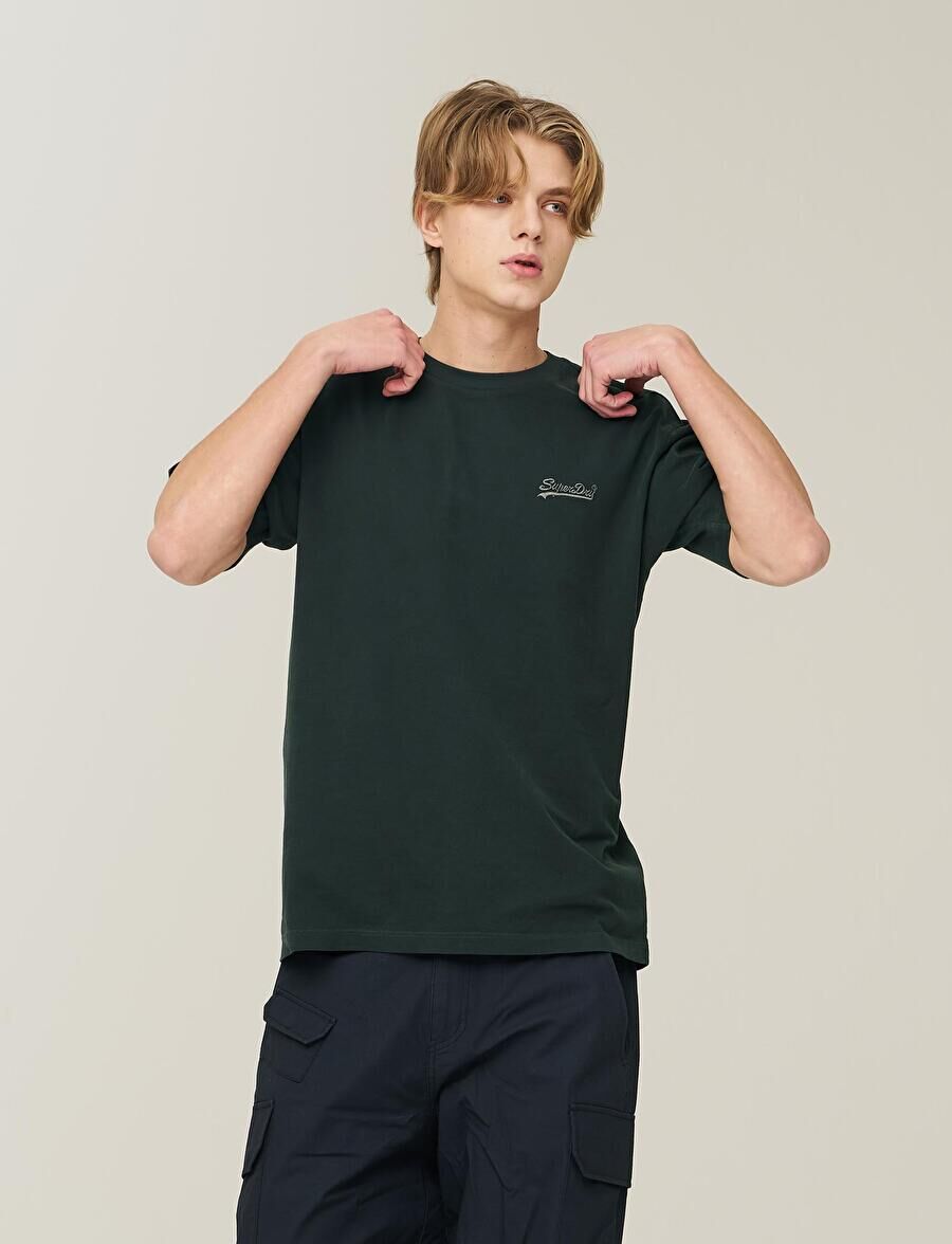 【直播】Superdry LX041051 小號復古水洗LOGO男裝短袖上衣(SDUISCP18)