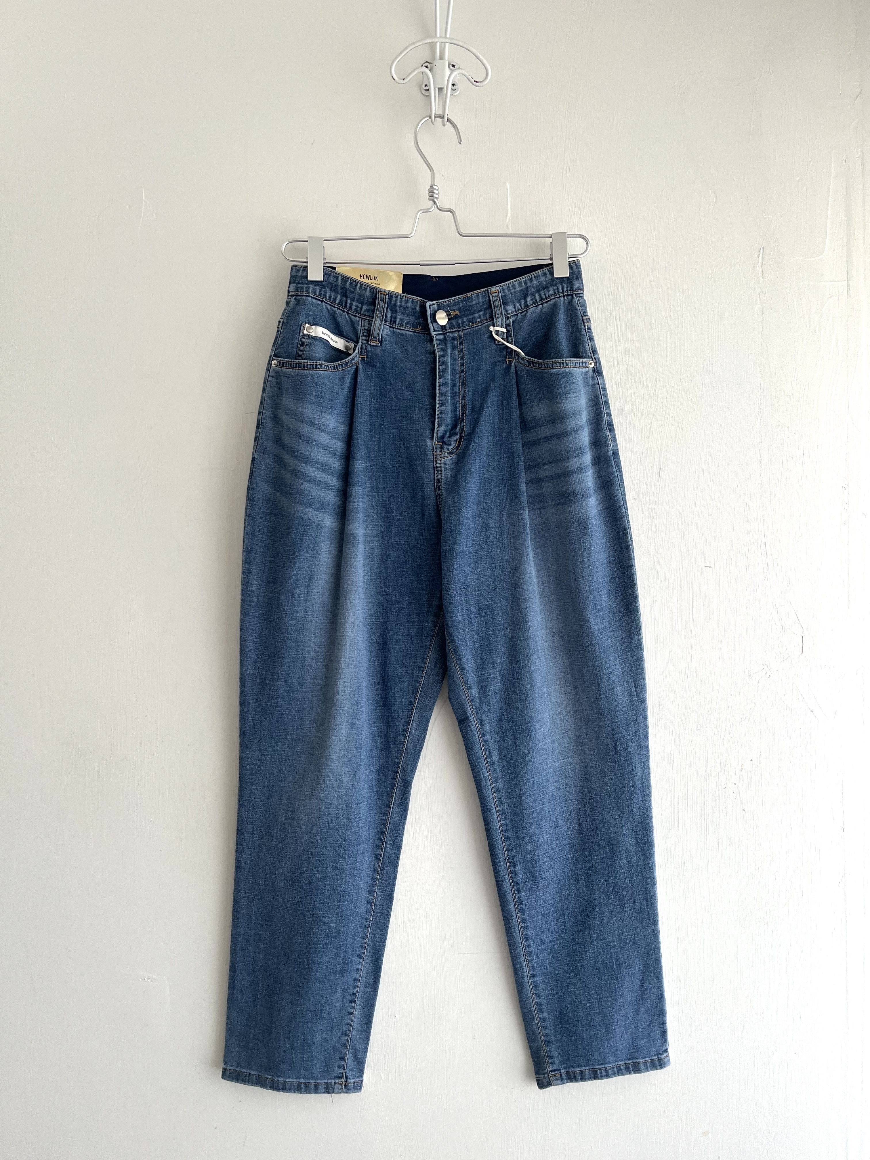 韓國製HOWLuK藍色半橡筋牛仔褲