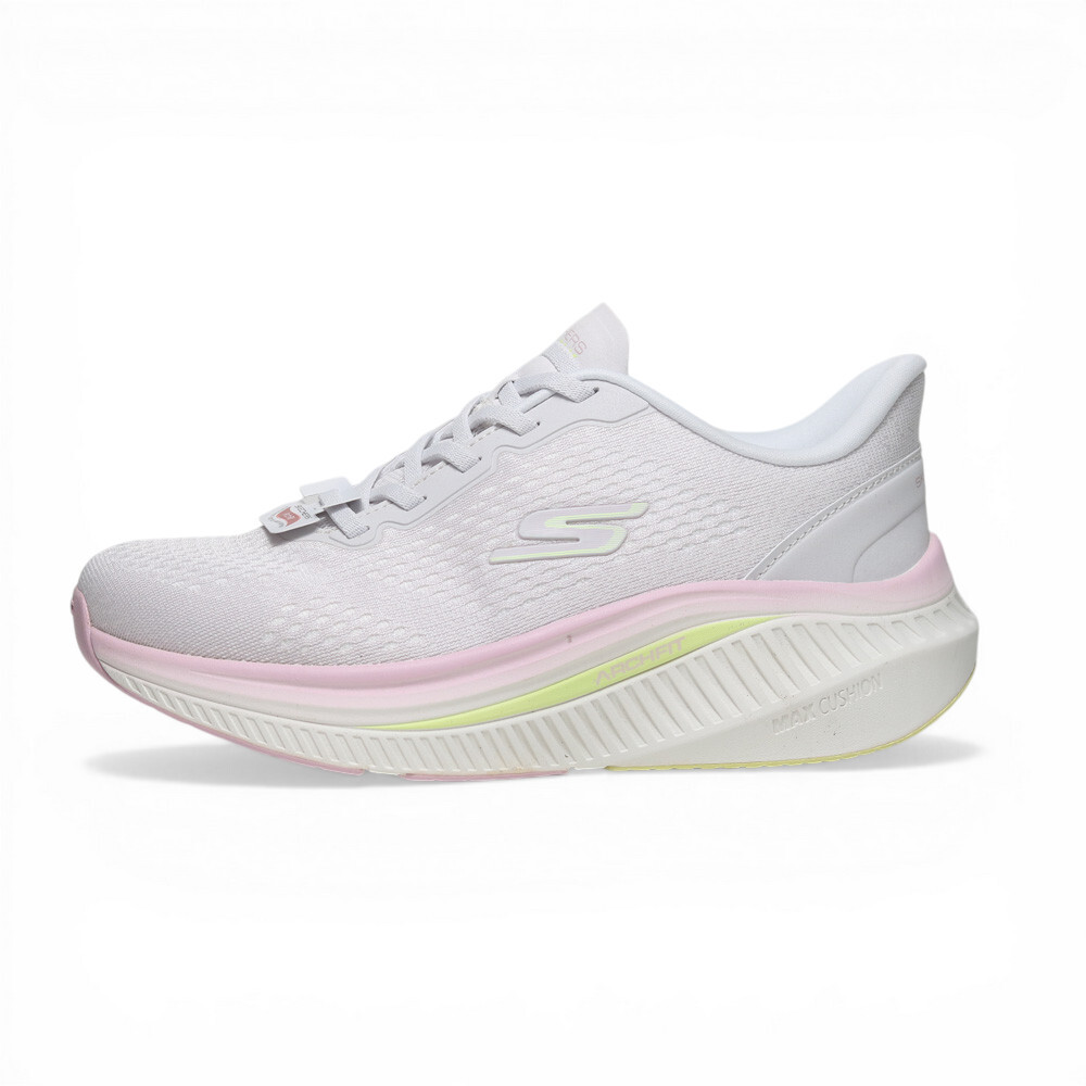 SKECHERS 健走鞋 GO WALK MAX CUSHIONING 白灰粉 足弓 免鞋帶 女 125581WLTGY