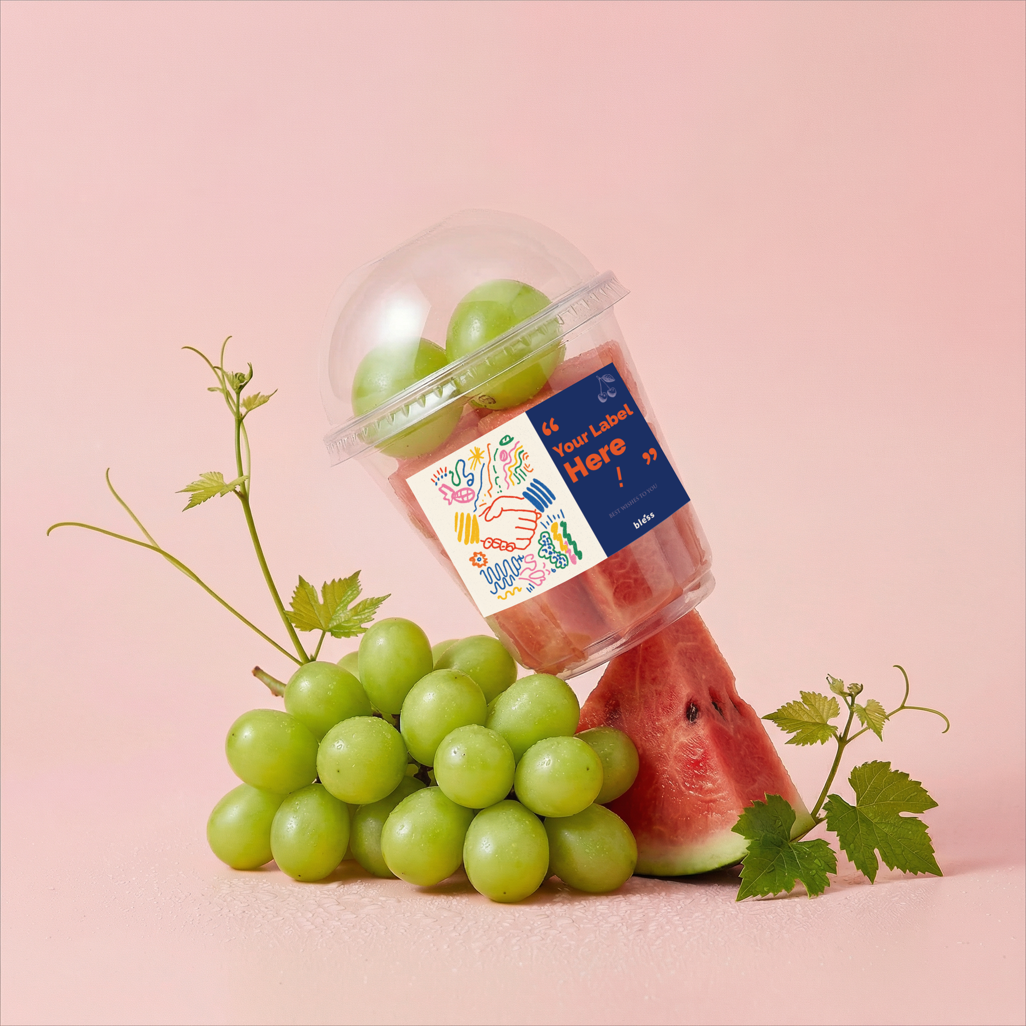 DIY Label BLESS水果杯