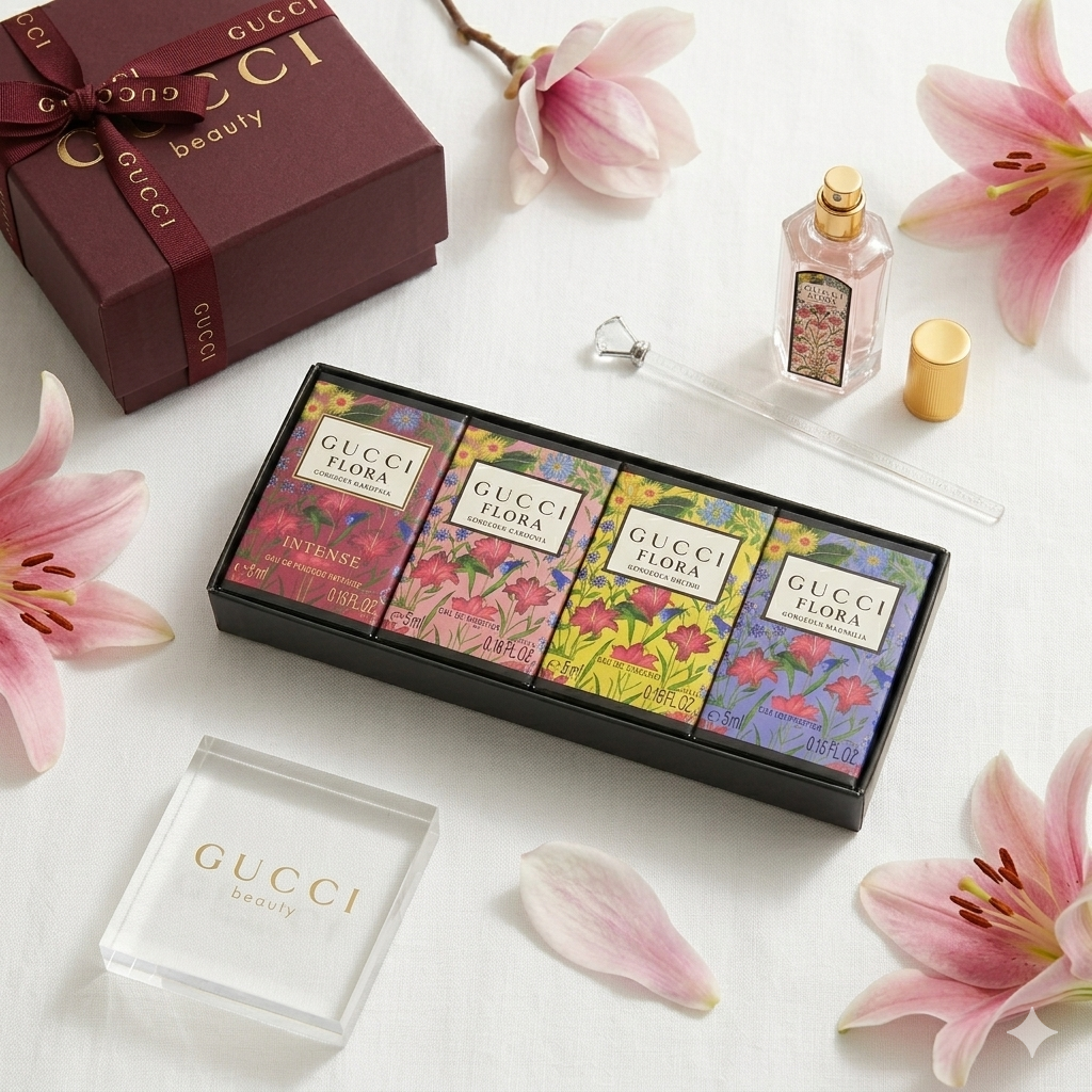 侯爺夫人同款！Gucci女性四件組迷你裝綺夢香水禮盒4 x 5mL