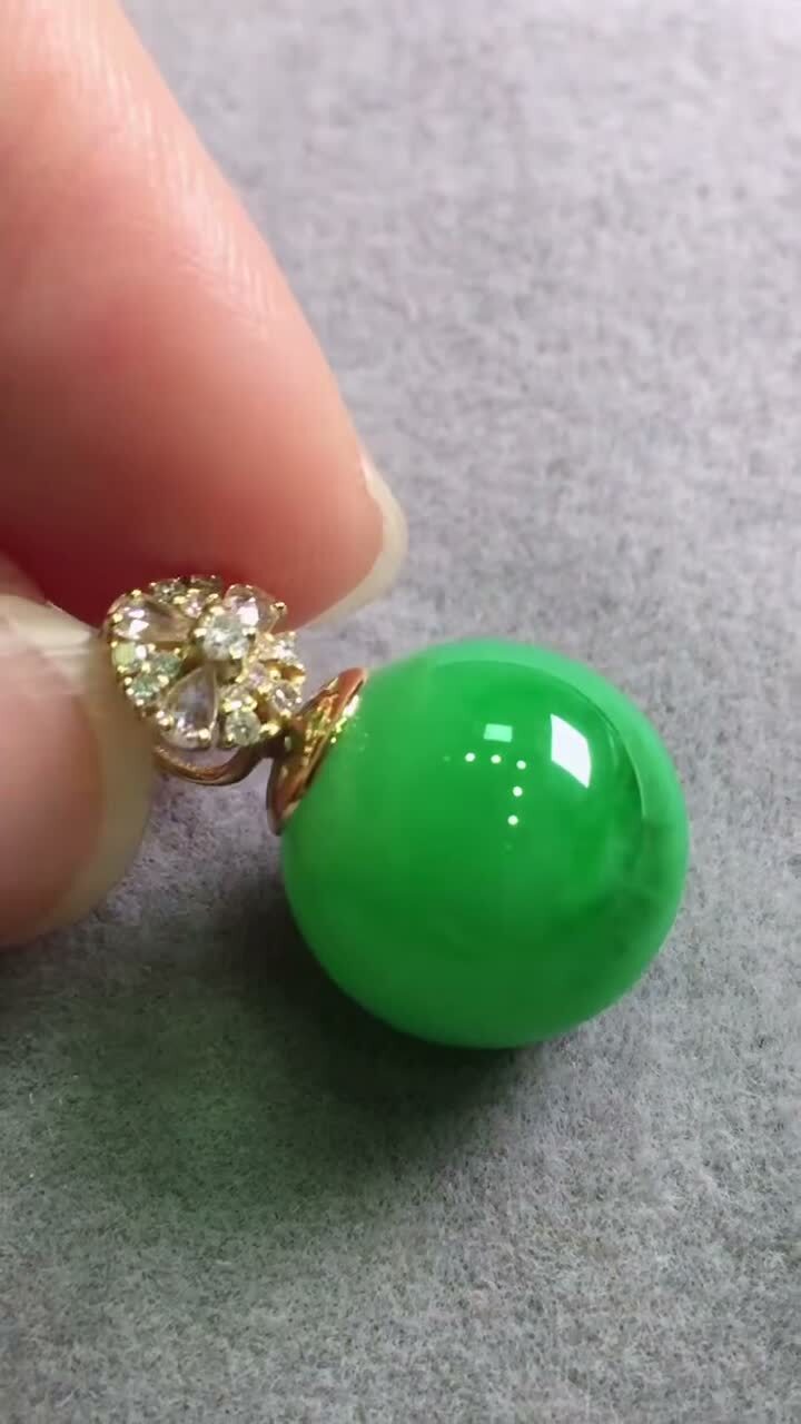 326319 翡翠圓珠吊墜