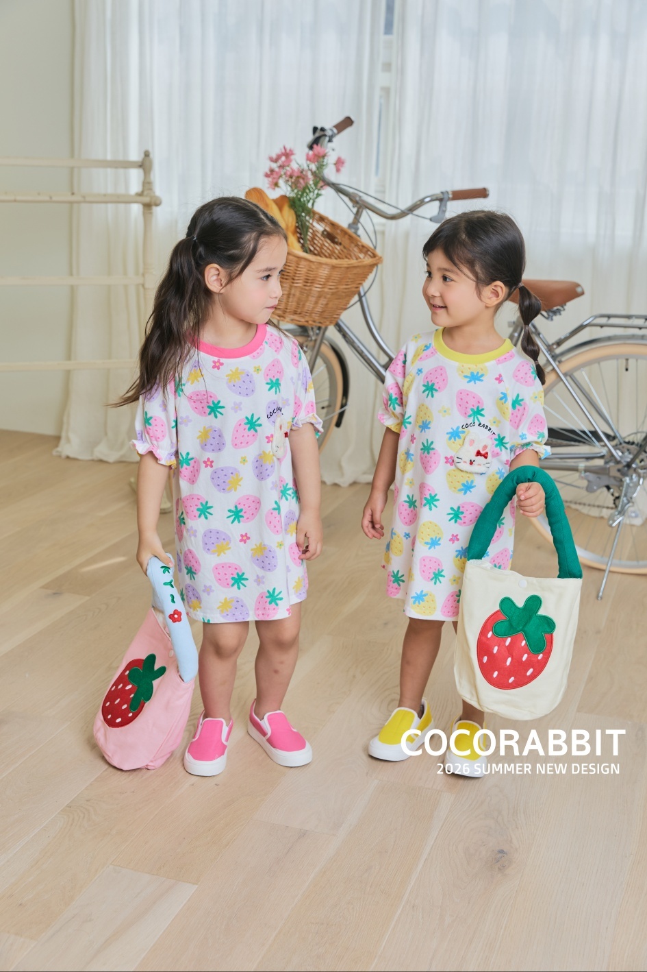 韓國🇰🇷COCORABBIT 滿版草莓兔兔洋裝(S-2XL)