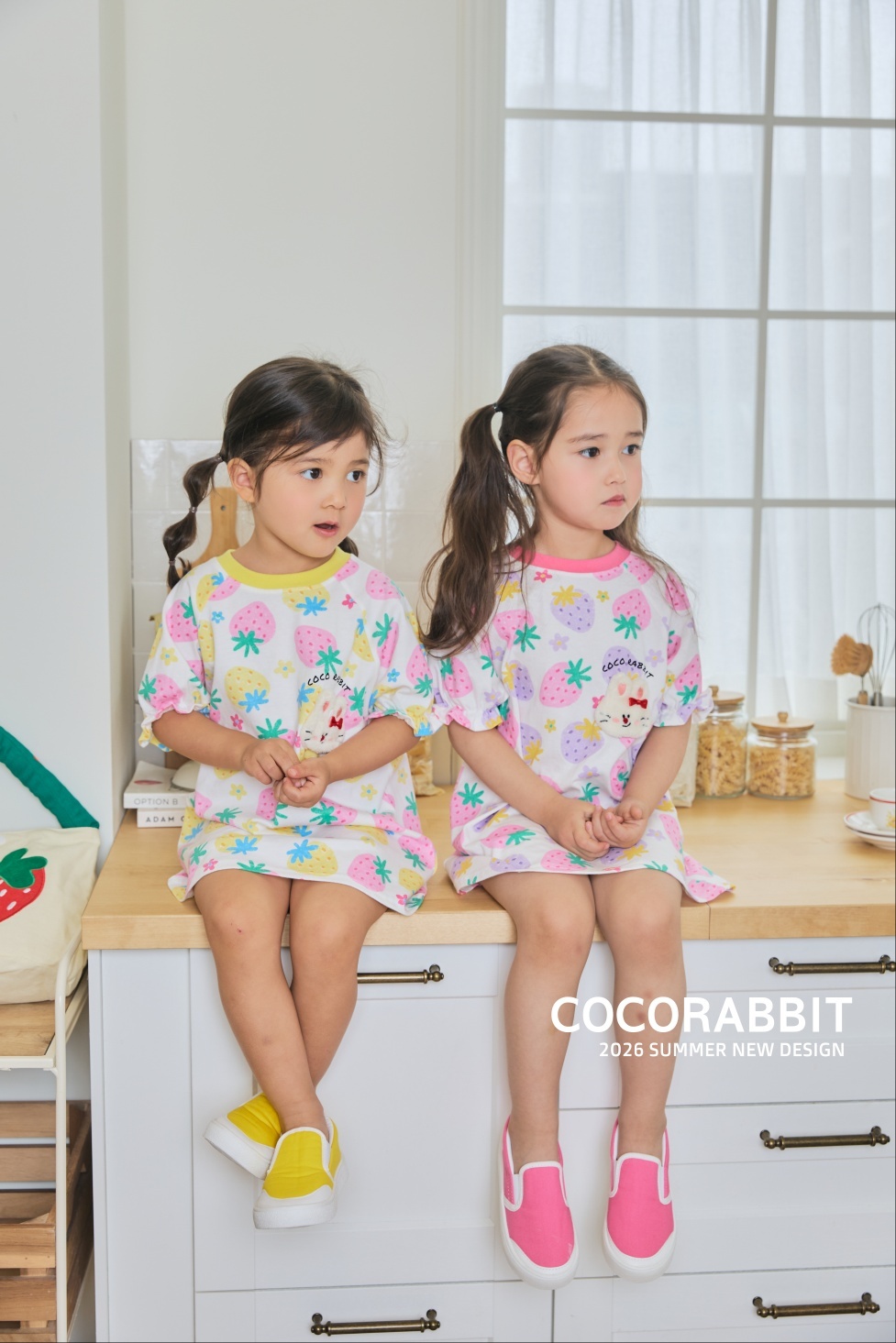 韓國🇰🇷COCORABBIT 滿版草莓兔兔洋裝(S-2XL)
