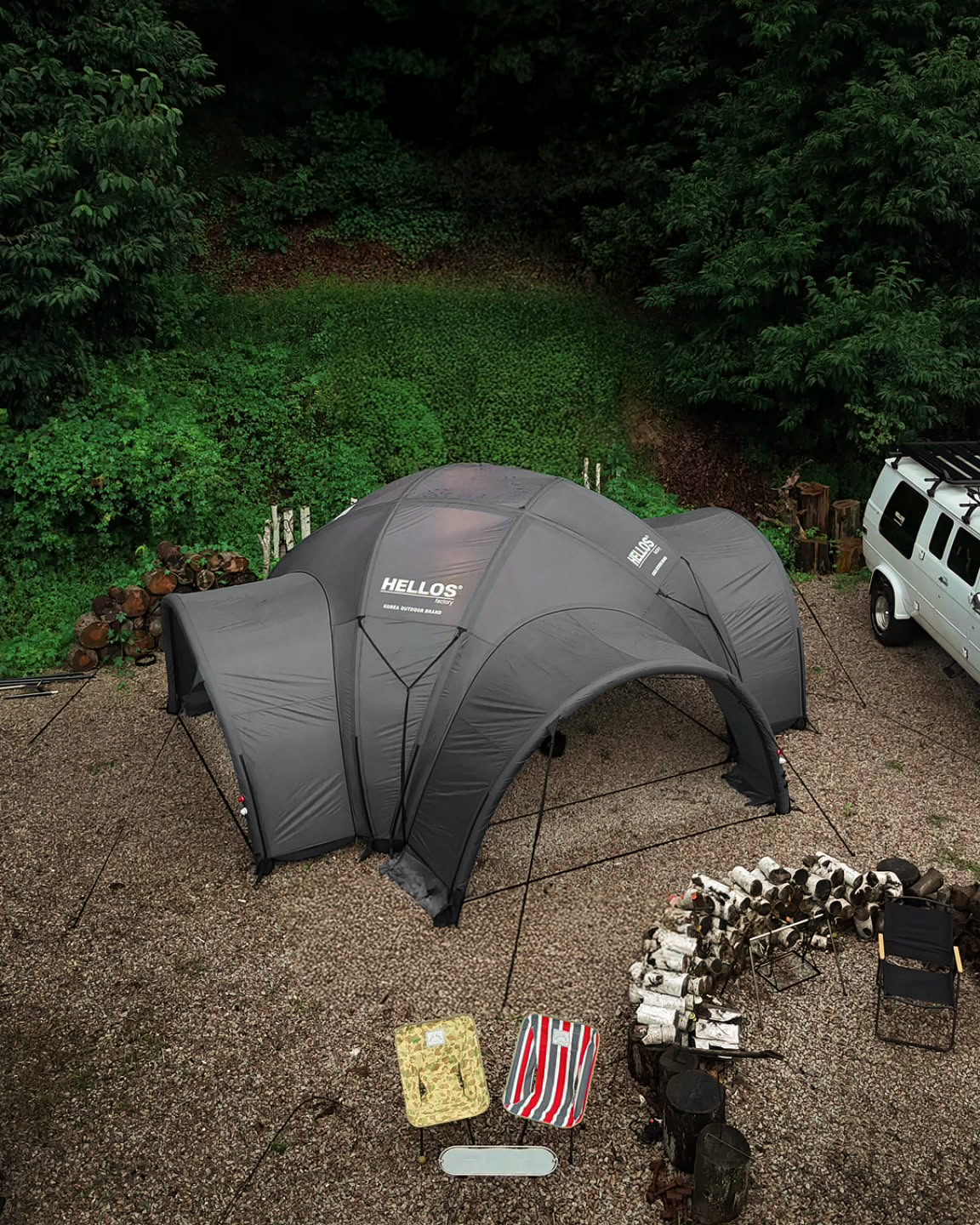 ❚HELLOS❚韓國HELLOS AIR DOME 4.0 — IGLOO 灰冰球充氣帳