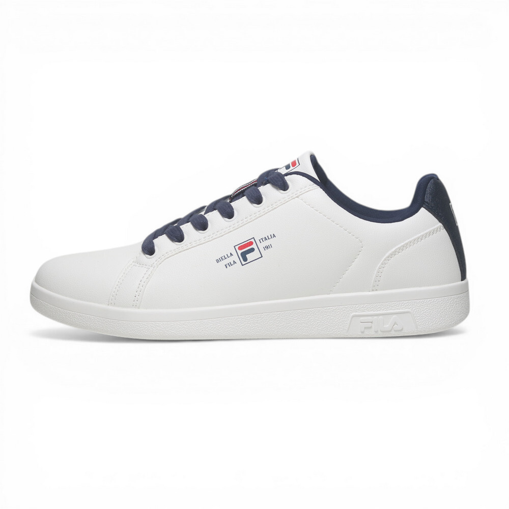 FILA 休閒鞋 BIANCO 白藍 皮革 小白鞋 男 1C336A133