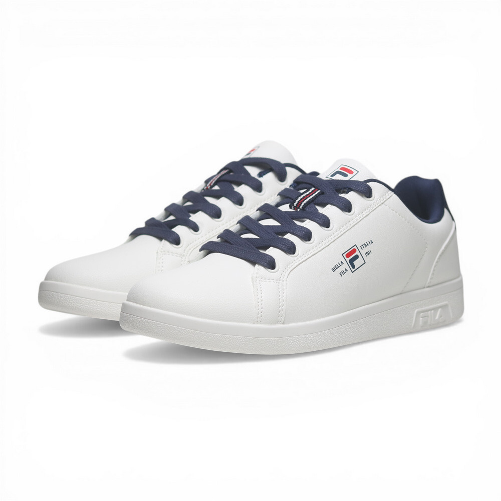 FILA 休閒鞋 BIANCO 白藍 皮革 小白鞋 男 1C336A133