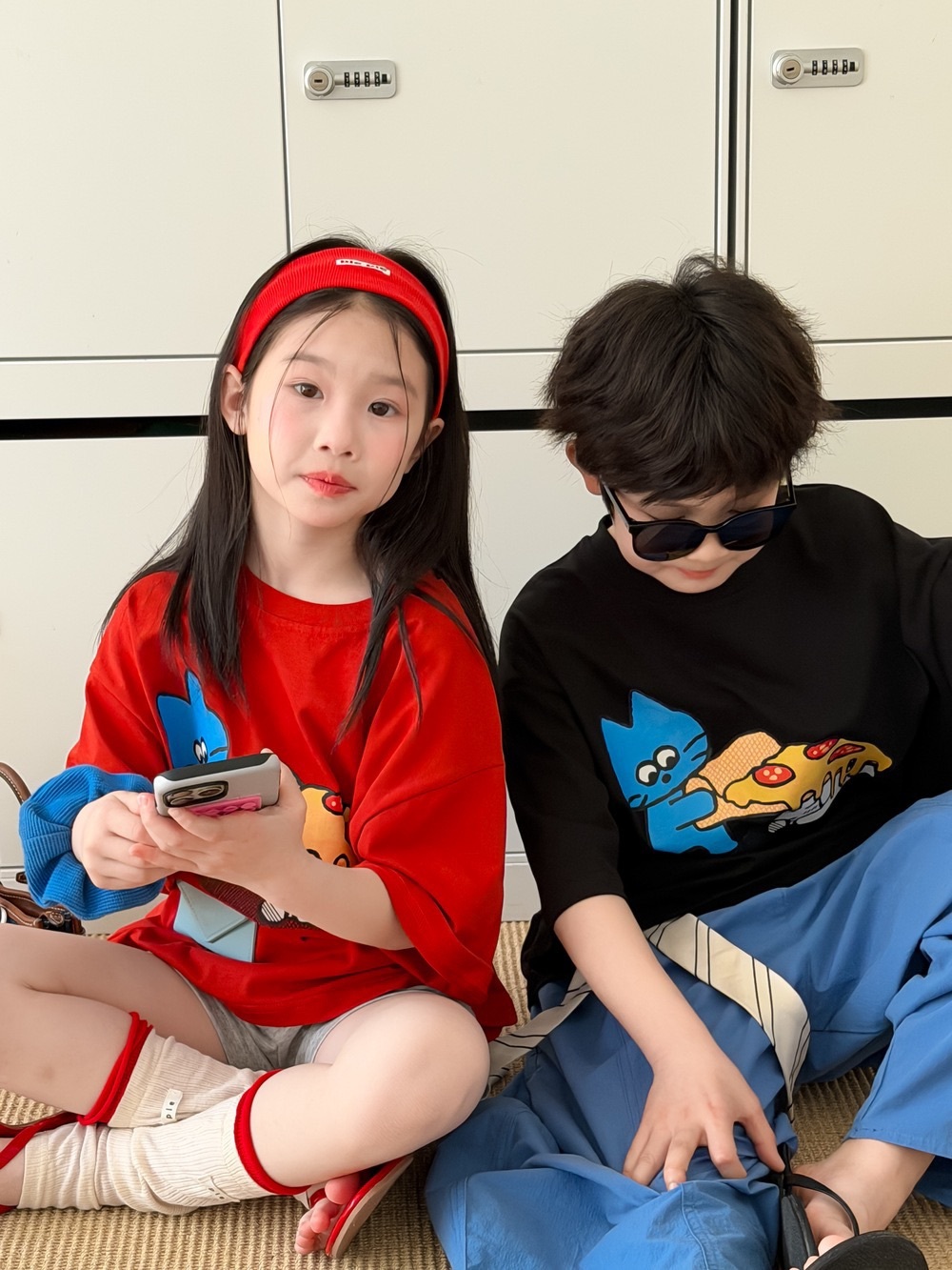 兩色披薩貓貓上衣