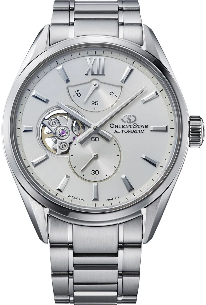 萬年鐘錶 - 東方錶  ORIENT STAR  東方之星  M34 F7優雅白面半鏤空機械錶 RE-BY0011S 錶徑 : 40mm