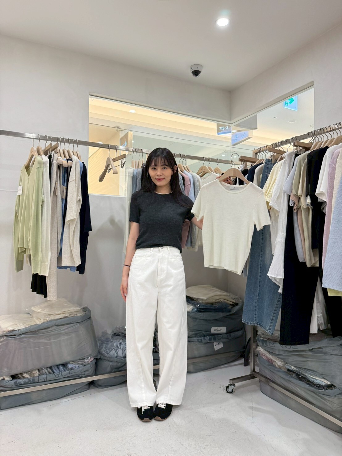 MB6021 混絲彈性圓領上衣