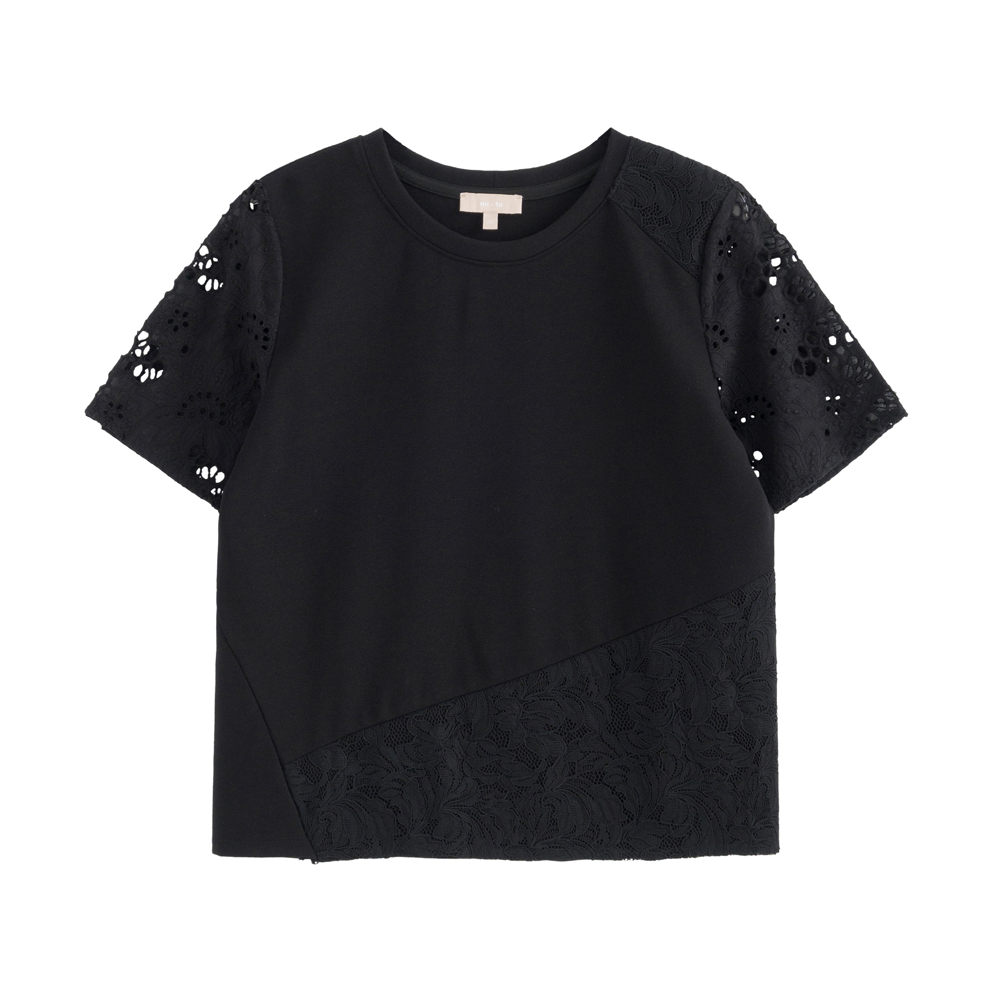 mi-tu 蕾絲鉤花T恤