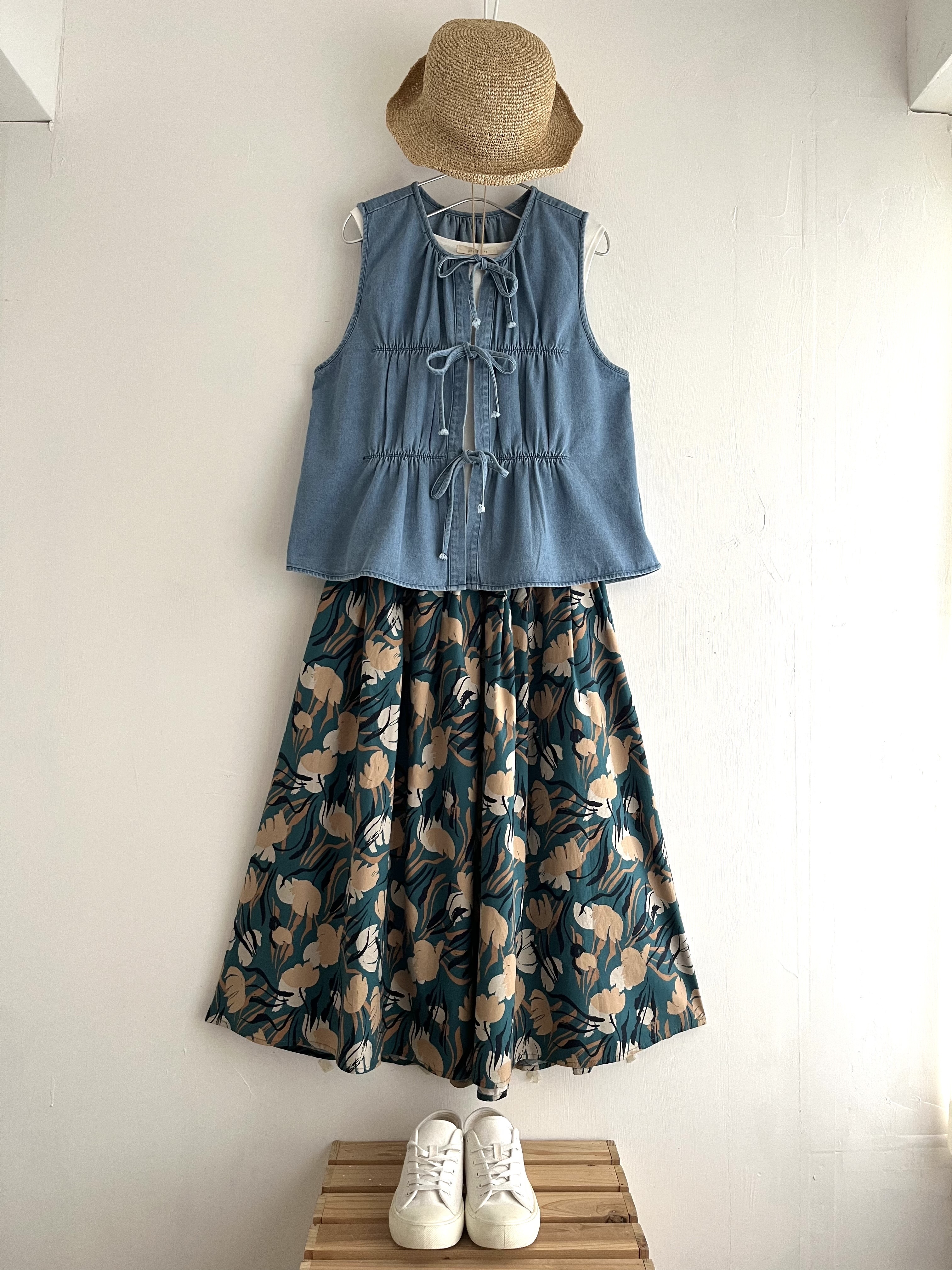 GENTIL藍色牛仔背心外套