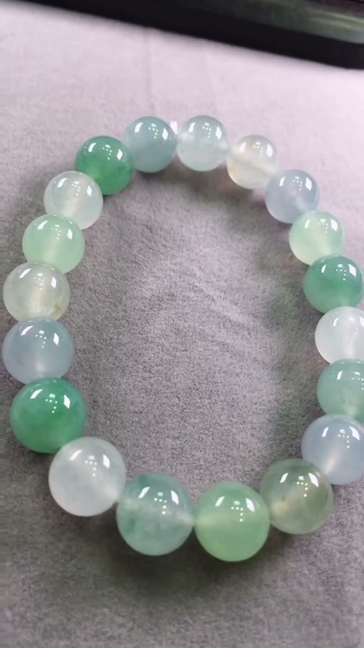 翡翠糖果手串 (10mm直徑),天然翡翠A玉, 緬甸玉, Jade, Jadeite