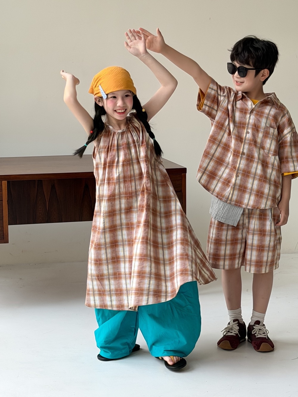 兄弟姐妹一起穿_格子洋裝/套裝