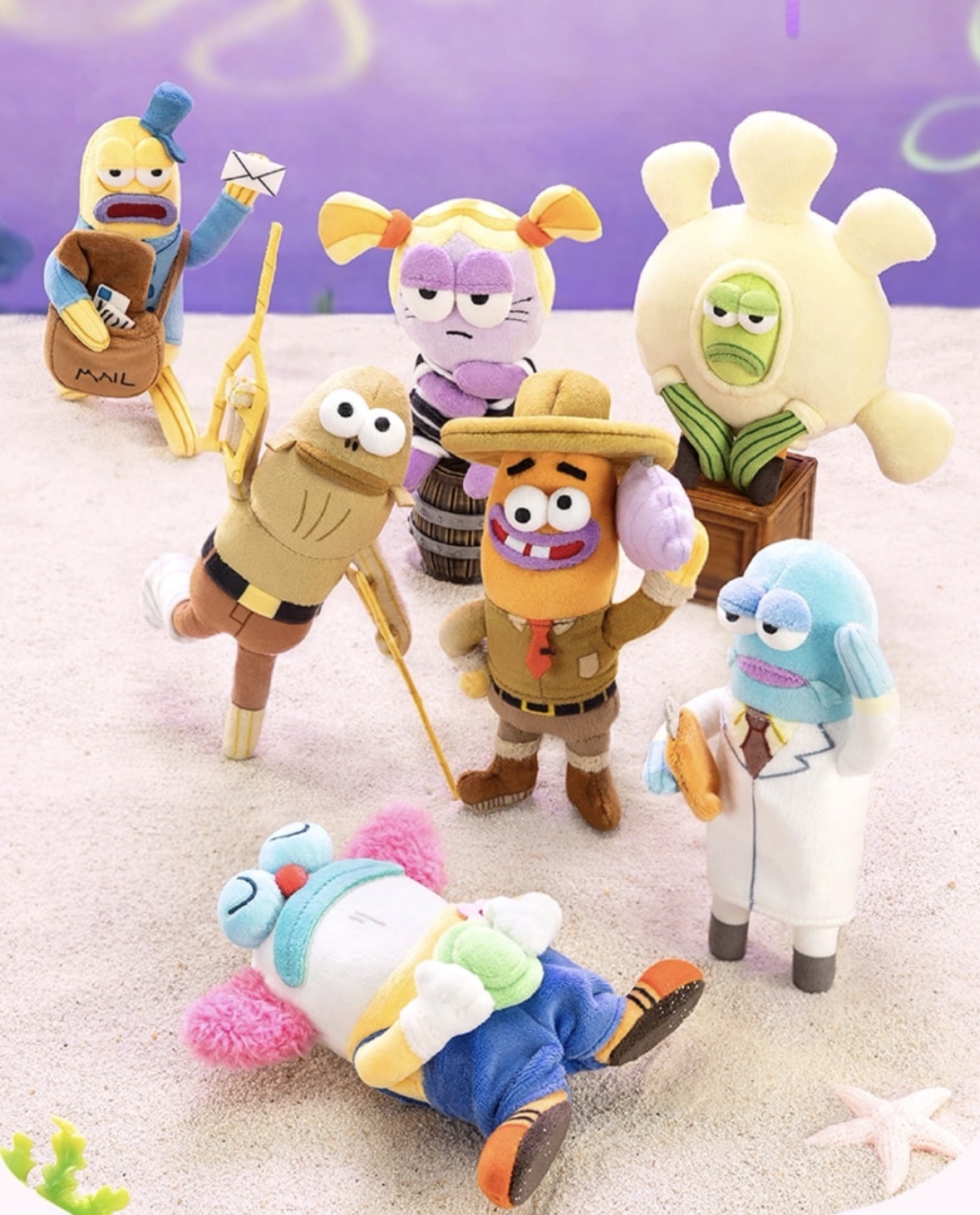 （預購）POPMART 海綿寶寶 比奇堡的居民們 2.0 系列絨毛吊飾盲盒