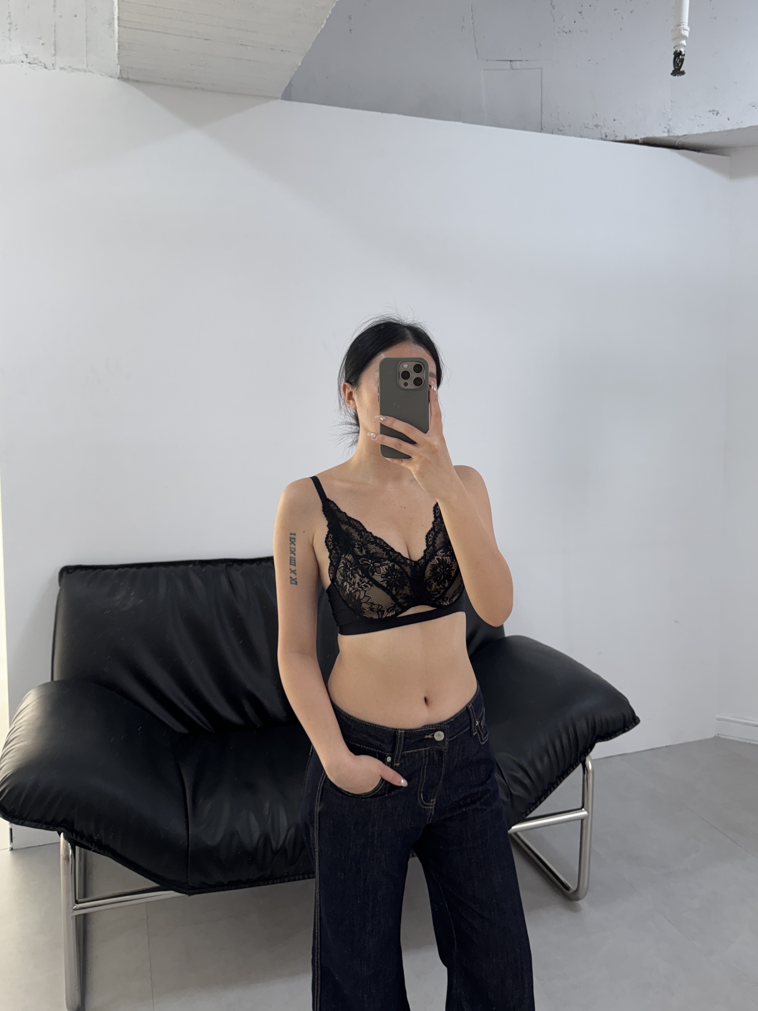 不空杯.ᐟ.ᐟ蕾絲鏤空無鋼圈內衣(2色)