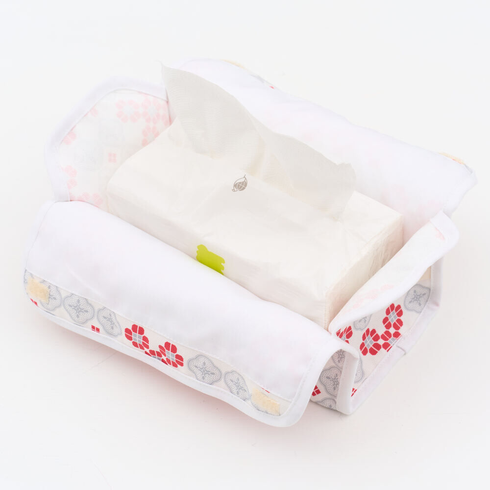 印花樂小屋面紙套(衛生紙套)/海棠花磚/春梅紅