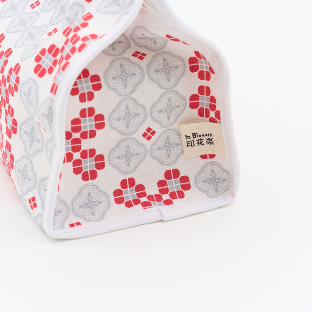 印花樂小屋面紙套(衛生紙套)/海棠花磚/春梅紅