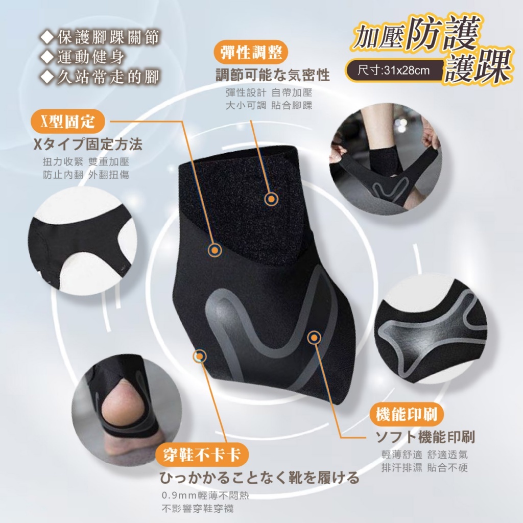 S21327  日本專研加壓防護組 (護腕*1+護踝*1)