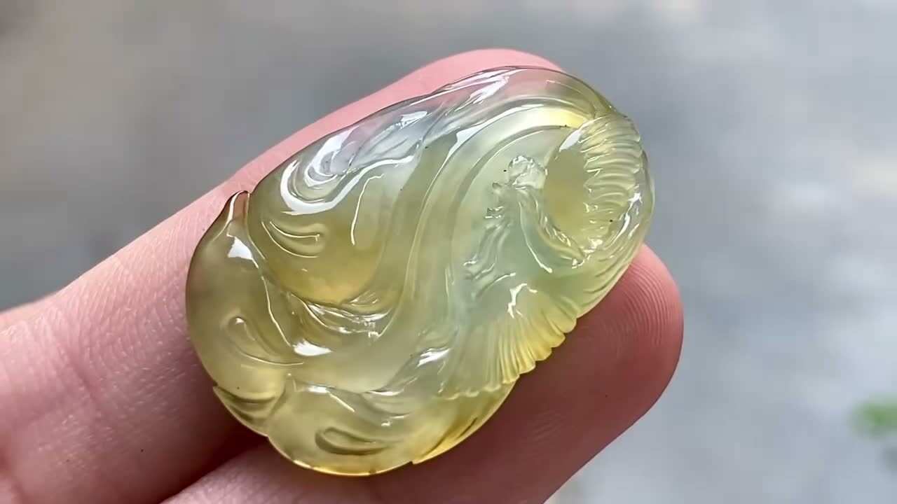 翡翠黃金新中式鳳凰,天然翡翠A玉, 緬甸玉, Jade, Jadeite
