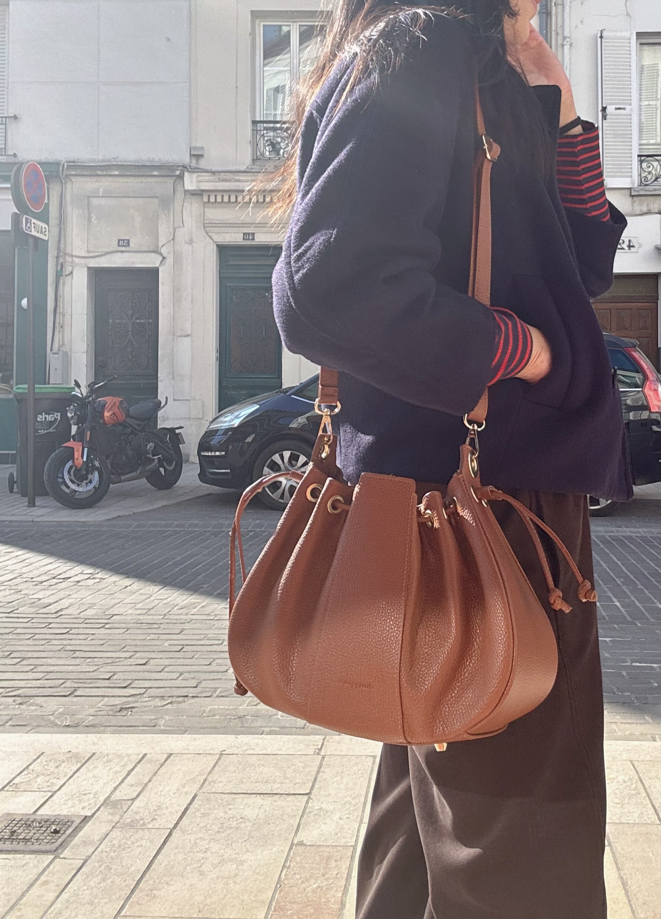 Cherry Paris Leather NOURA - 4198 Cognac 啡色