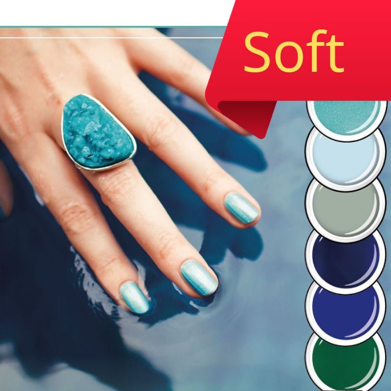 (海洋系) 藍綠調 LCN  soft gel set  軟膠