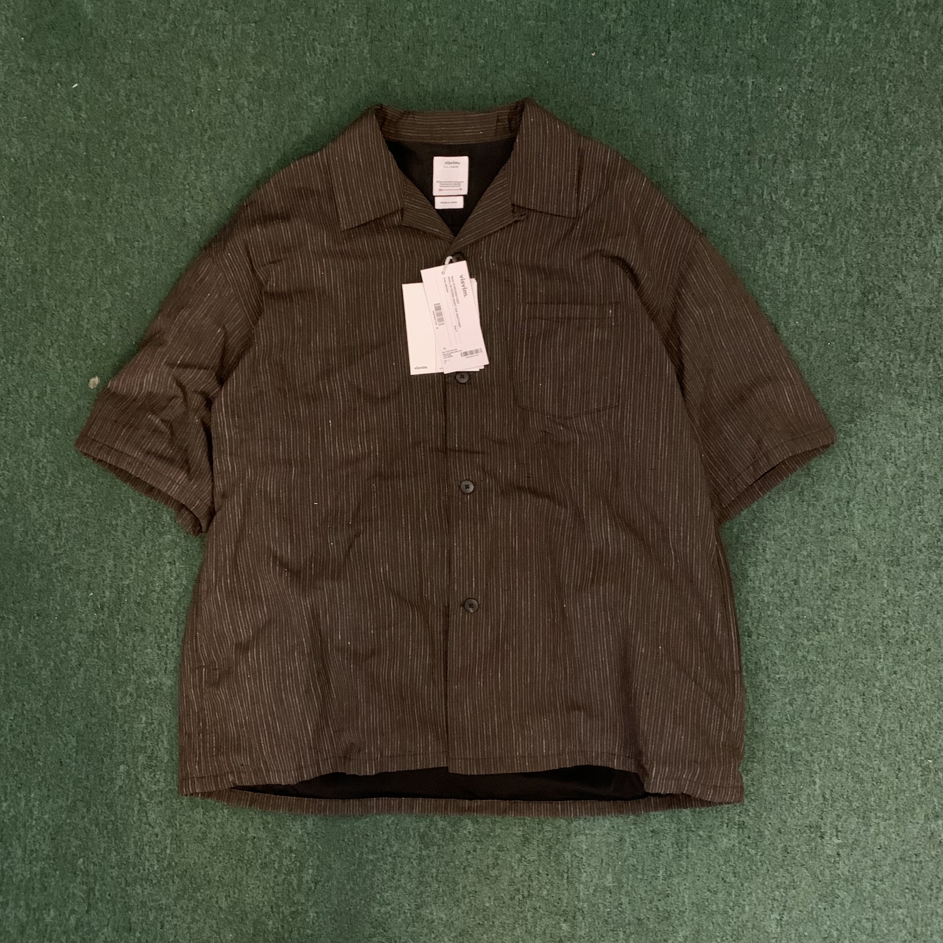 VISVIM WALLIS DOWN SHIRT S/S SANTOME - BROWN SIZE 2 PRE ORDER ITEM (預訂中)
