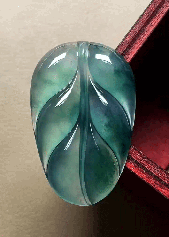 326427 翡翠冰種飄花葉子