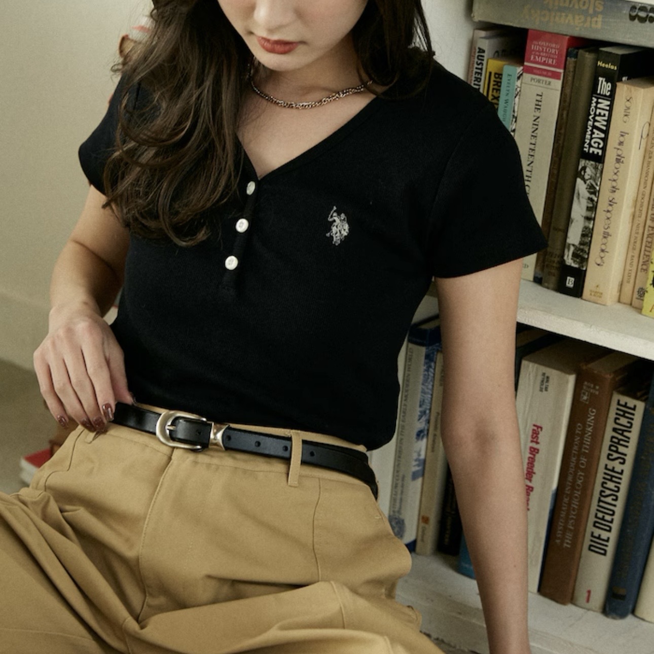 PUBLUX x U.S. POLO ASSN. 亨利領 短袖 休閒百搭 羅紋 針織